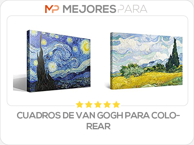 cuadros de van gogh para colorear
