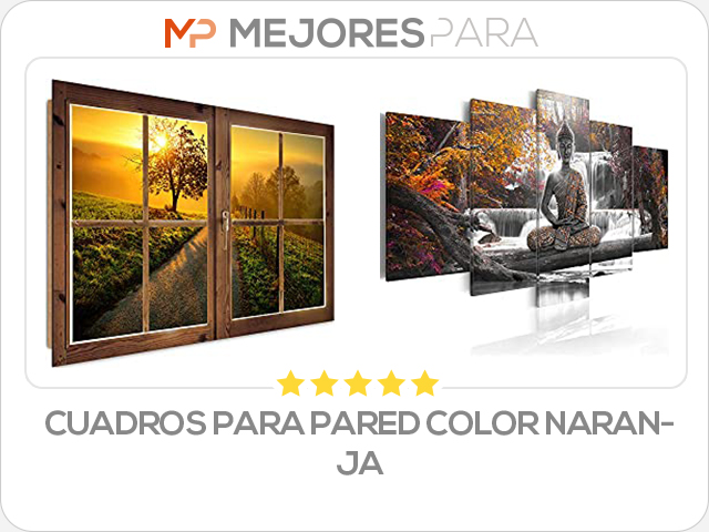 cuadros para pared color naranja