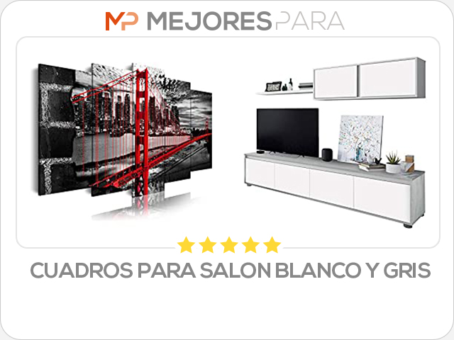 cuadros para salon blanco y gris