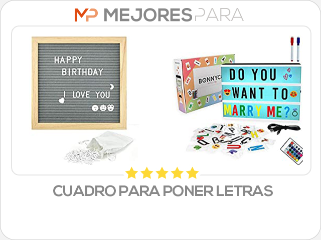 cuadro para poner letras