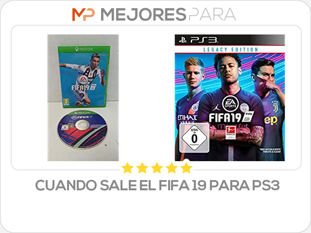 cuando sale el fifa 19 para ps3