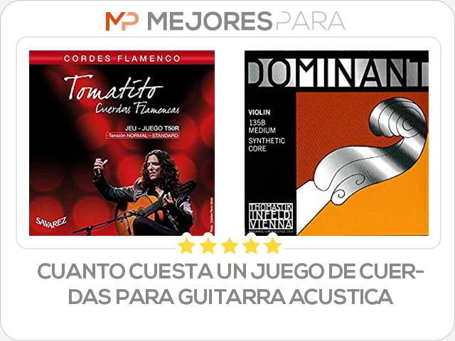 cuanto cuesta un juego de cuerdas para guitarra acustica