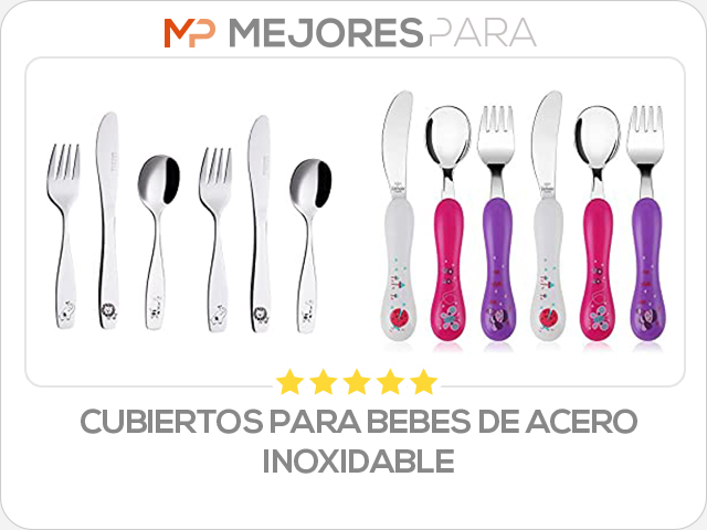 cubiertos para bebes de acero inoxidable