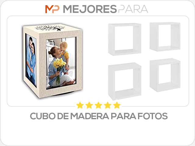 cubo de madera para fotos