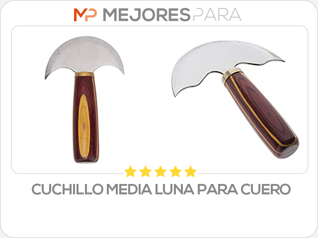 cuchillo media luna para cuero