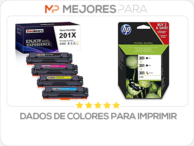 dados de colores para imprimir