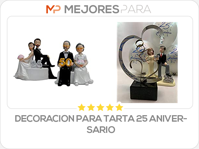 decoracion para tarta 25 aniversario