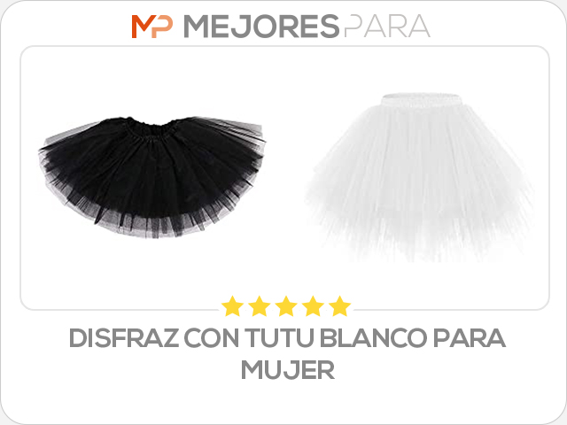 disfraz con tutu blanco para mujer