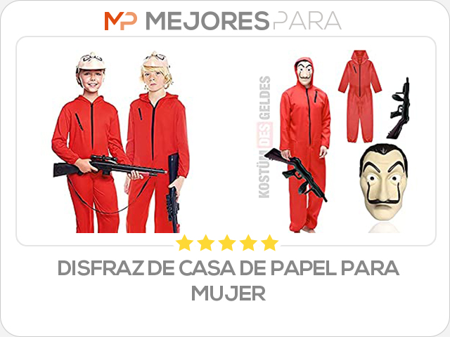 disfraz de casa de papel para mujer