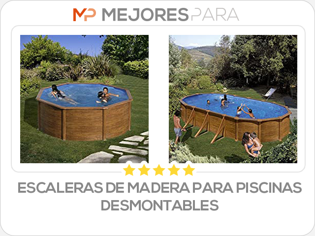 escaleras de madera para piscinas desmontables