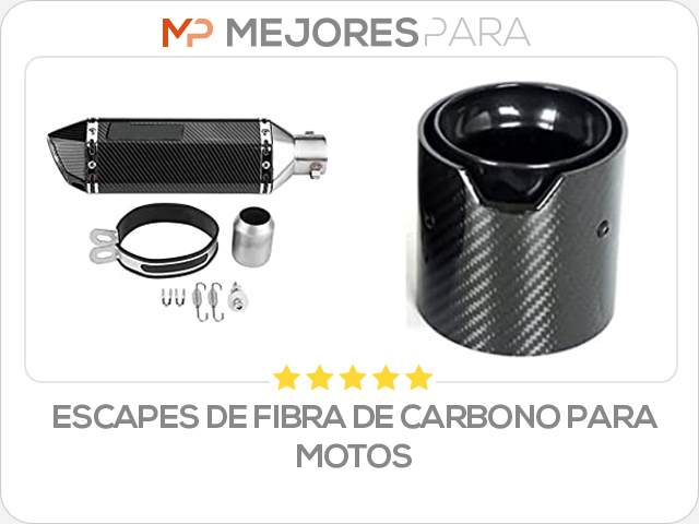 escapes de fibra de carbono para motos