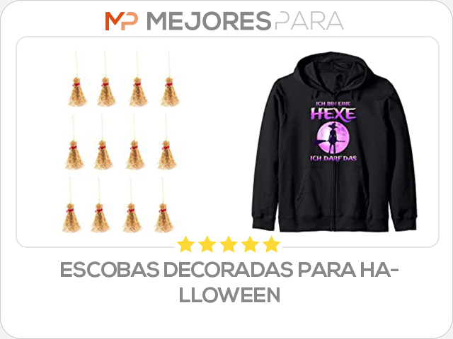 escobas decoradas para halloween