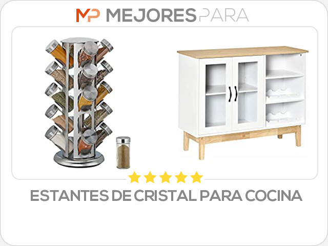 estantes de cristal para cocina