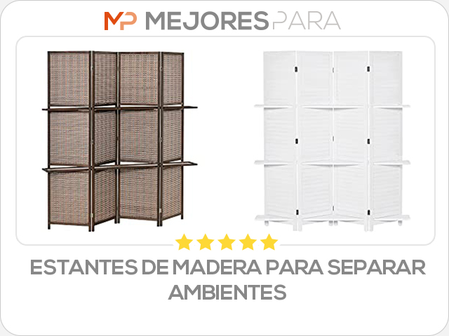 estantes de madera para separar ambientes