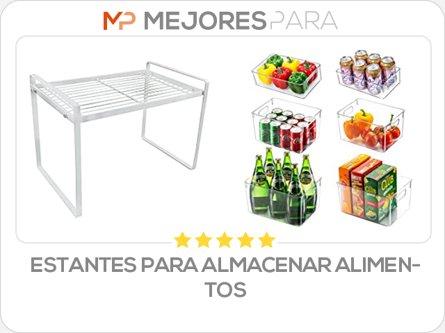 estantes para almacenar alimentos