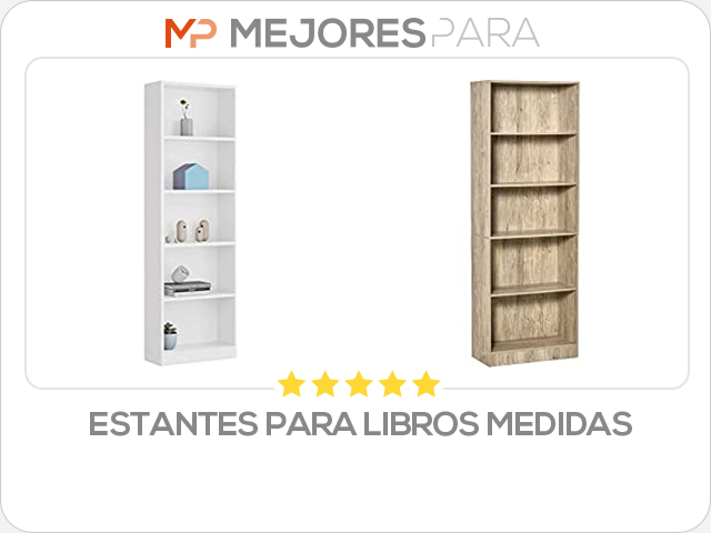 estantes para libros medidas