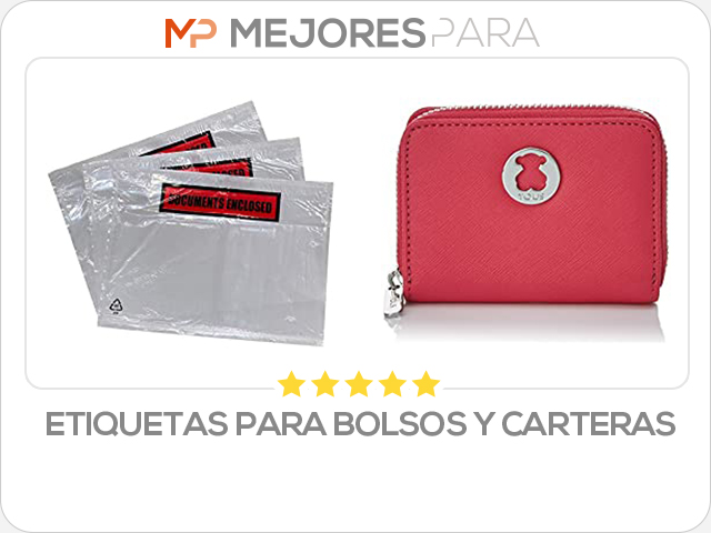 etiquetas para bolsos y carteras