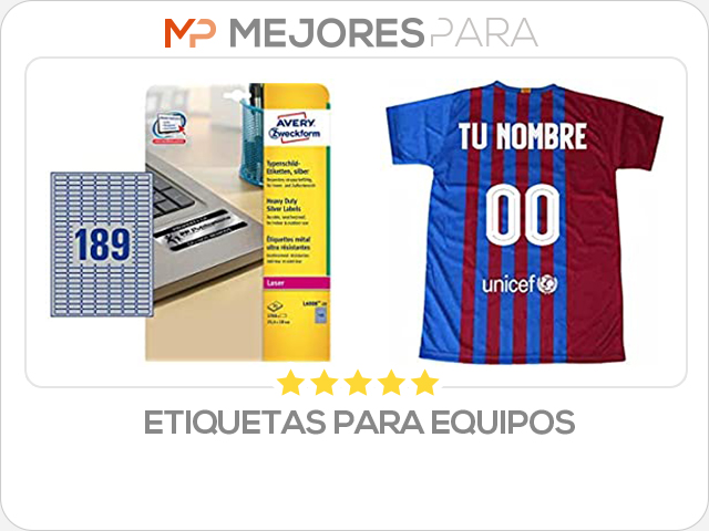 etiquetas para equipos