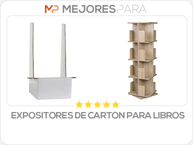 expositores de carton para libros