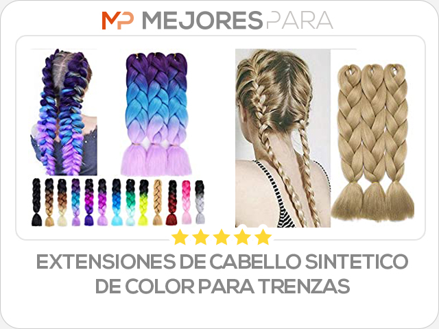 extensiones de cabello sintetico de color para trenzas