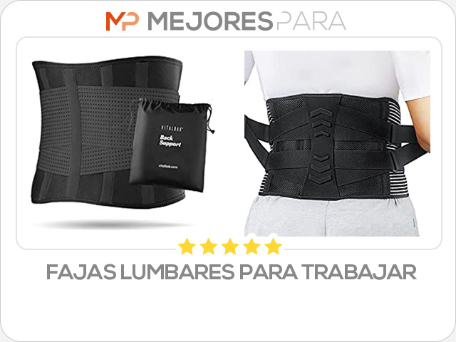 fajas lumbares para trabajar