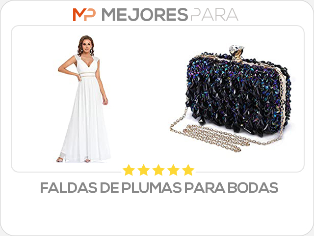 faldas de plumas para bodas