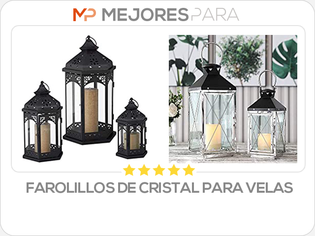 farolillos de cristal para velas