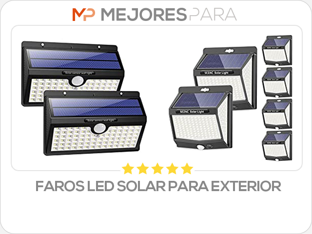 faros led solar para exterior