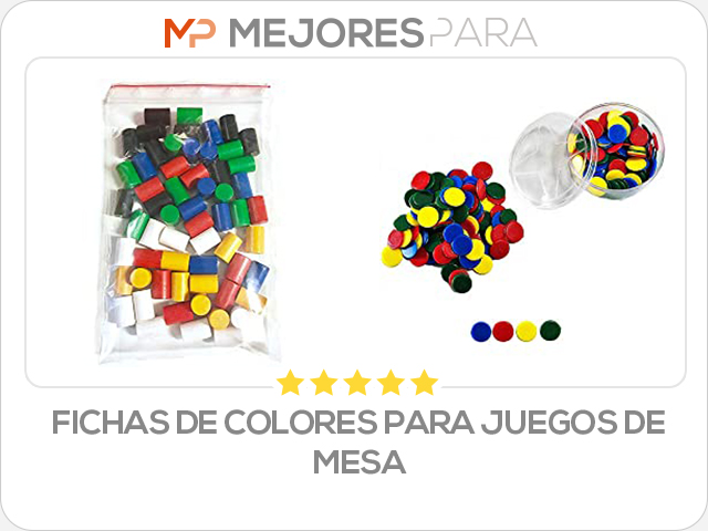 fichas de colores para juegos de mesa