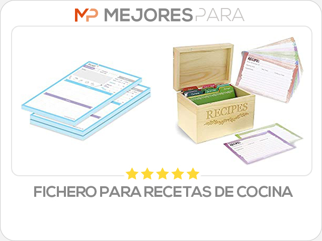 fichero para recetas de cocina