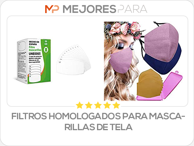 filtros homologados para mascarillas de tela