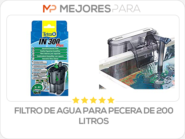 filtro de agua para pecera de 200 litros