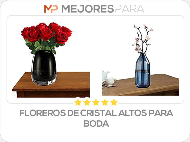 floreros de cristal altos para boda