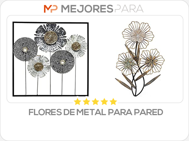 flores de metal para pared