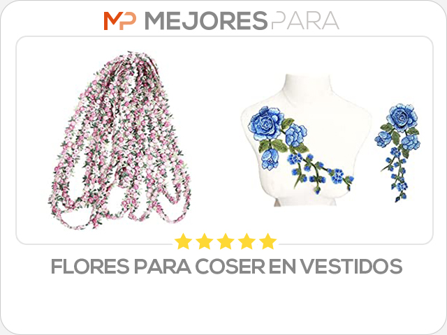 flores para coser en vestidos