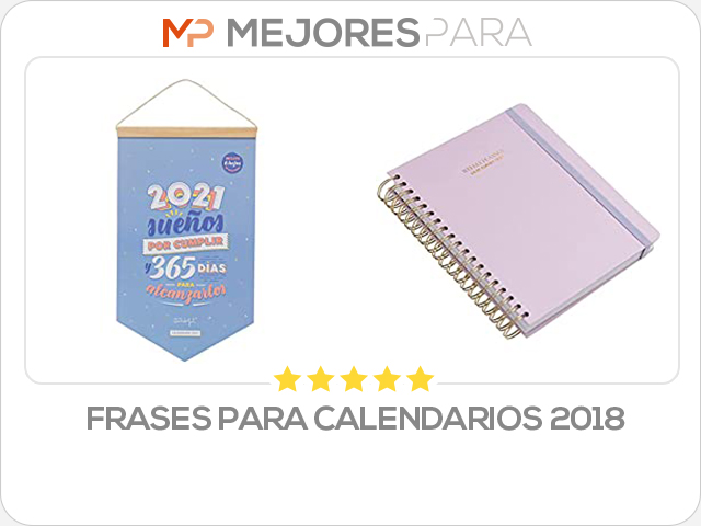 frases para calendarios 2018