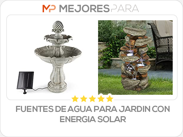 fuentes de agua para jardin con energia solar