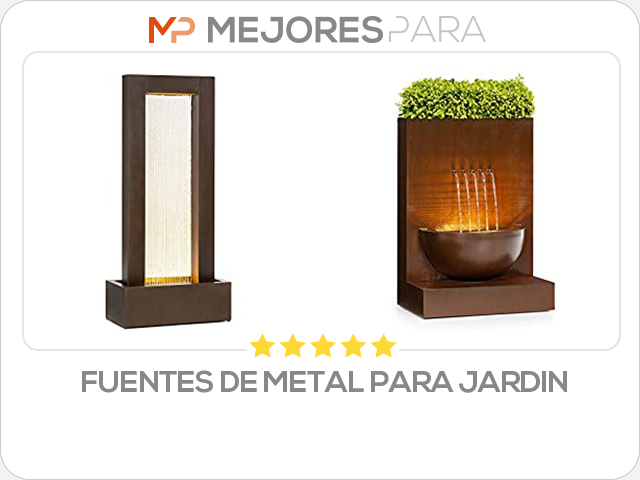 fuentes de metal para jardin