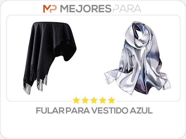 fular para vestido azul