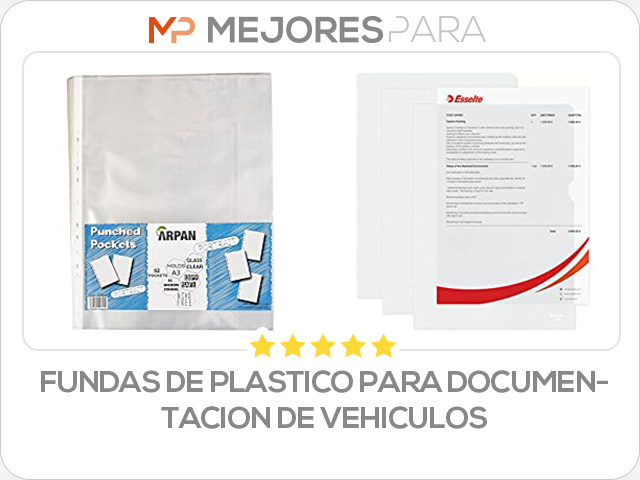 fundas de plastico para documentacion de vehiculos