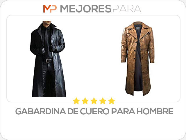 gabardina de cuero para hombre