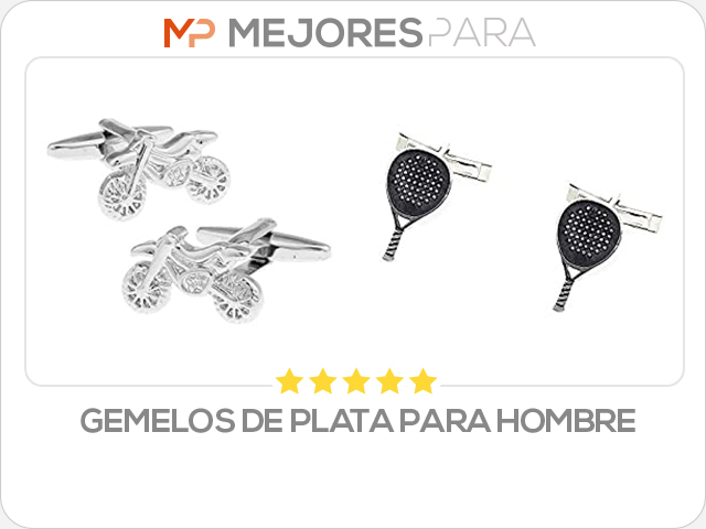 gemelos de plata para hombre