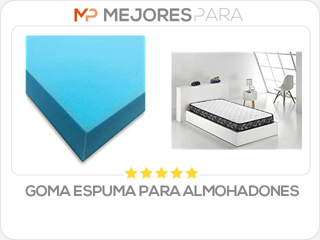 goma espuma para almohadones