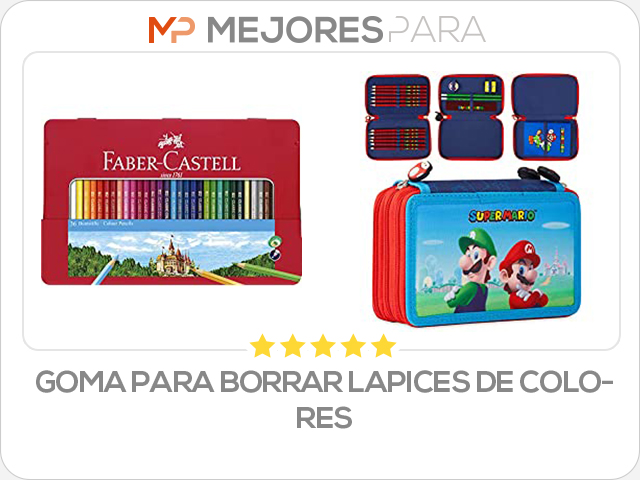 goma para borrar lapices de colores