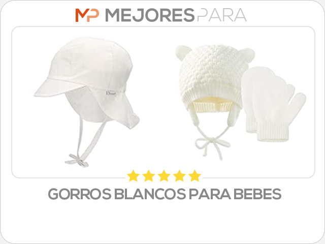 gorros blancos para bebes