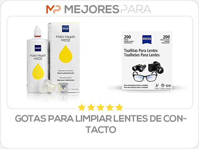 gotas para limpiar lentes de contacto