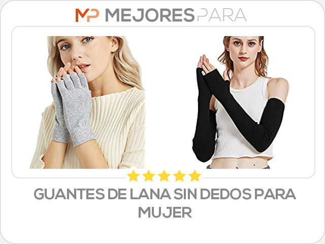 guantes de lana sin dedos para mujer