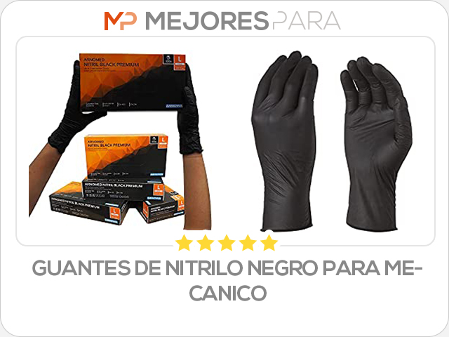 guantes de nitrilo negro para mecanico