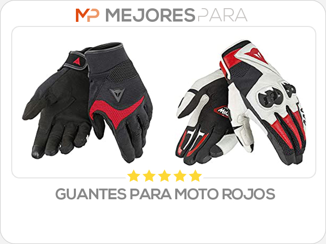 guantes para moto rojos