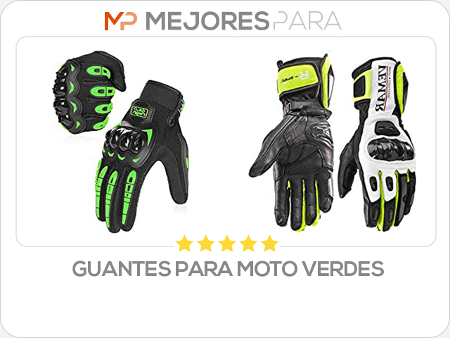 guantes para moto verdes